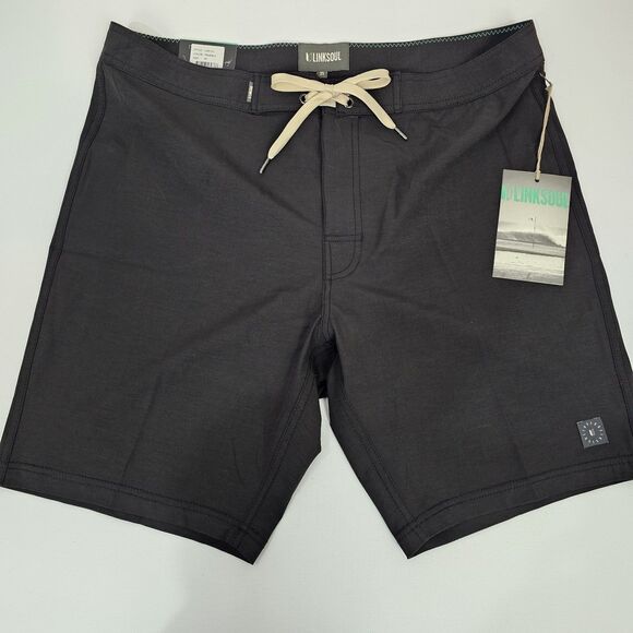 Linksoul Other - Linksoul Boardwalker Shorts Mens 35 Black Boardshorts Land And Sea 6 Pockets